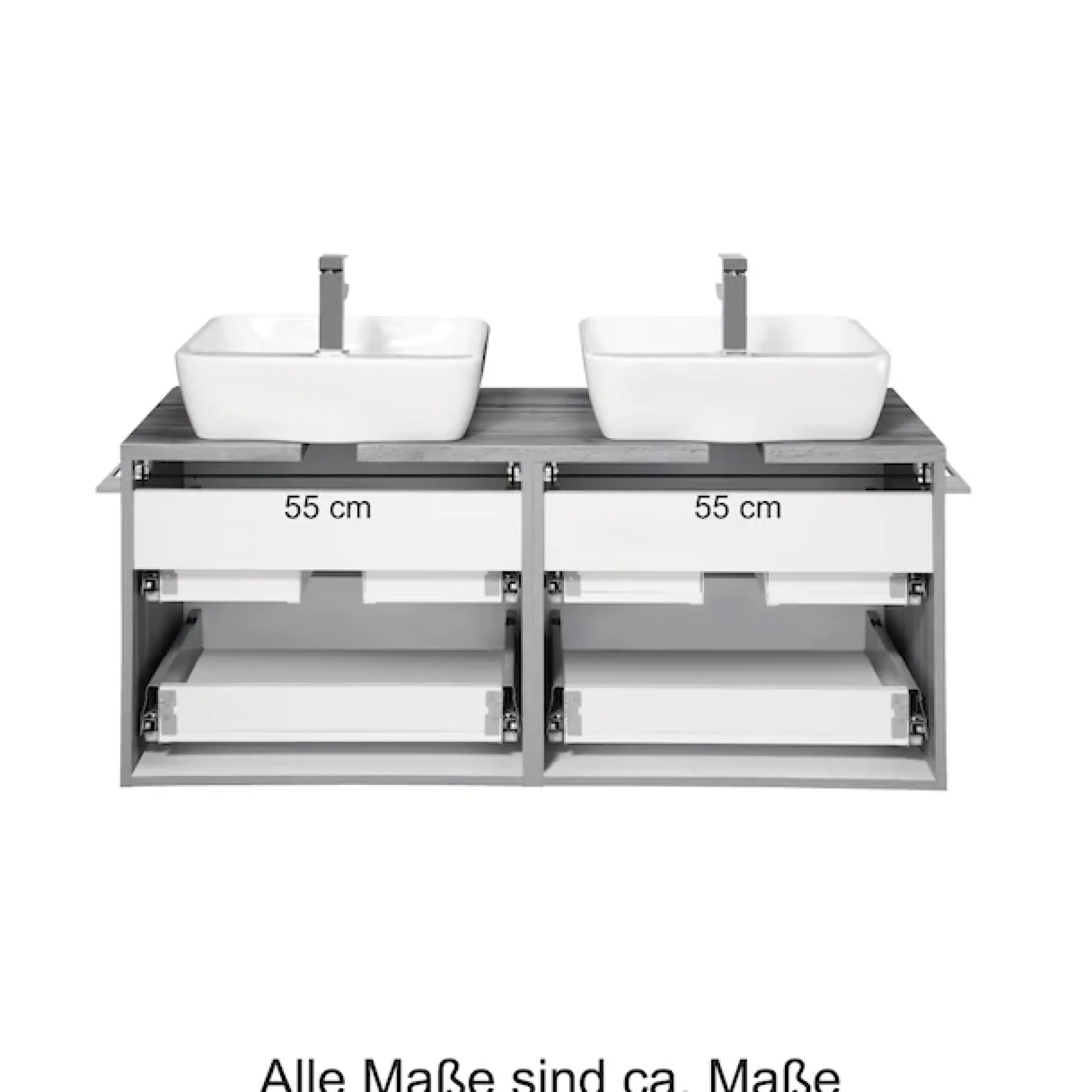 welltime Badmöbel-Set »Malibu« Set, 2 Stk. tlg.
