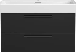 welltime Badmöbel-Set »SALVADA, 2tlg-Set, gedämpfte Scharniere, Softclose, Keramikbecken« Maße (B/T/H): 100/47,5/200 cm,