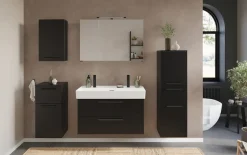 welltime Badmöbel-Set »SALVADA, 5tlg-Set, gedämpfte Scharniere, Softclose, Keramikbecken« Maße (B/T/H): 180/47,5/200 cm,