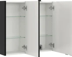 welltime Badmöbel-Set »SALVADA, 5tlg-Set, gedämpfte Scharniere, Softclose, Keramikbecken« Maße (B/T/H): 180/47,5/200 cm,