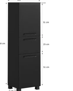 welltime Badmöbel-Set »SALVADA, 5tlg-Set, gedämpfte Scharniere, Softclose, Keramikbecken« Maße (B/T/H): 180/47,5/200 cm,