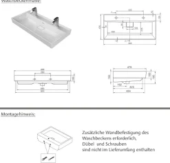 welltime Badmöbel-Set »SALVADA, 5tlg-Set, gedämpfte Scharniere, Softclose, Keramikbecken« Maße (B/T/H): 180/47,5/200 cm,