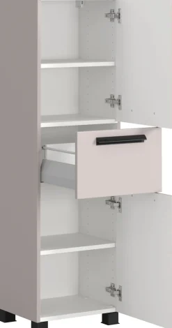 welltime Badmöbel-Set »SALVADA, 3tlg-Set, gedämpfte Scharniere, Softclose, Keramikbecken« Maße (B/T/H): 140/47,5/200 cm,