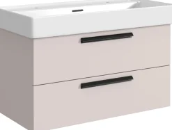 welltime Badmöbel-Set »SALVADA, 3tlg-Set, gedämpfte Scharniere, Softclose, Keramikbecken« Maße (B/T/H): 140/47,5/200 cm,