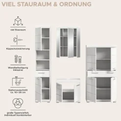 welltime Badmöbel-Set »SIENA, 4 teilig, bestehend aus:« Set, TOPSELLER!, 4 Stk. tlg.
