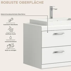 welltime Badmöbel-Set »SIENA, 5-teilig, Waschtisch, Spiegel-, Hänge-, Unter- & Hochschrank«