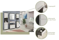welltime Badmöbel-Set »SIENA, 5 teilig, inklusive LED Beleuchtung, bestehend aus:« Set, TOPSELLER!, 5 Stk. tlg.