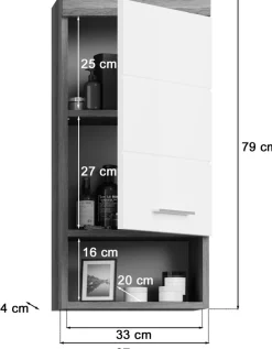 welltime Badmöbel-Set »SIENA, 5 teilig, inklusive LED Beleuchtung, bestehend aus:« Set, TOPSELLER!, 5 Stk. tlg.