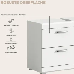 welltime Badmöbel-Set »SIENA, 2-teilig, Waschbeckenunterschrank & Spiegelschrank, MDF-Front«