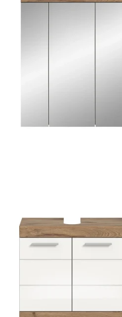 welltime Badmöbel-Set »SIENA, 2 tlg., bestehend aus: Waschbeckenunterschrank, Spiegelschrank« Set, TOPSELLER!, 2 Stk. tlg.