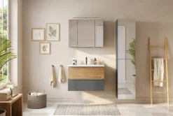 welltime Badmöbel-Set »TRIENT, Set: Spiegelschrank und Waschtisch« 2 Stk. tlg.