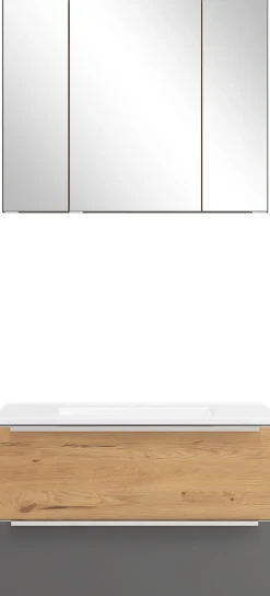 welltime Badmöbel-Set »TRIENT, Set: Spiegelschrank und Waschtisch« 2 Stk. tlg.