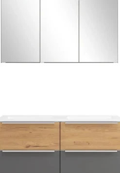 welltime Badmöbel-Set »TRIENT, Set: Spiegelschrank und Waschtisch« 2 Stk. tlg.