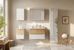welltime Badmöbel-Set »TRIENT, Set: Spiegelschrank und Waschtisch« 2 Stk. tlg.