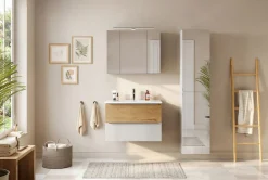 welltime Badmöbel-Set »TRIENT, Set: Spiegelschrank und Waschtisch« 2 Stk. tlg.