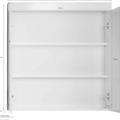 welltime Hängeschrank »Avena« Badschrank breit mit verstellbaren Böden - Maße (B/T/H) 73/23/77 cm