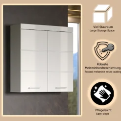 welltime Hängeschrank »Avena« Badschrank breit mit verstellbaren Böden - Maße (B/T/H) 73/23/77 cm
