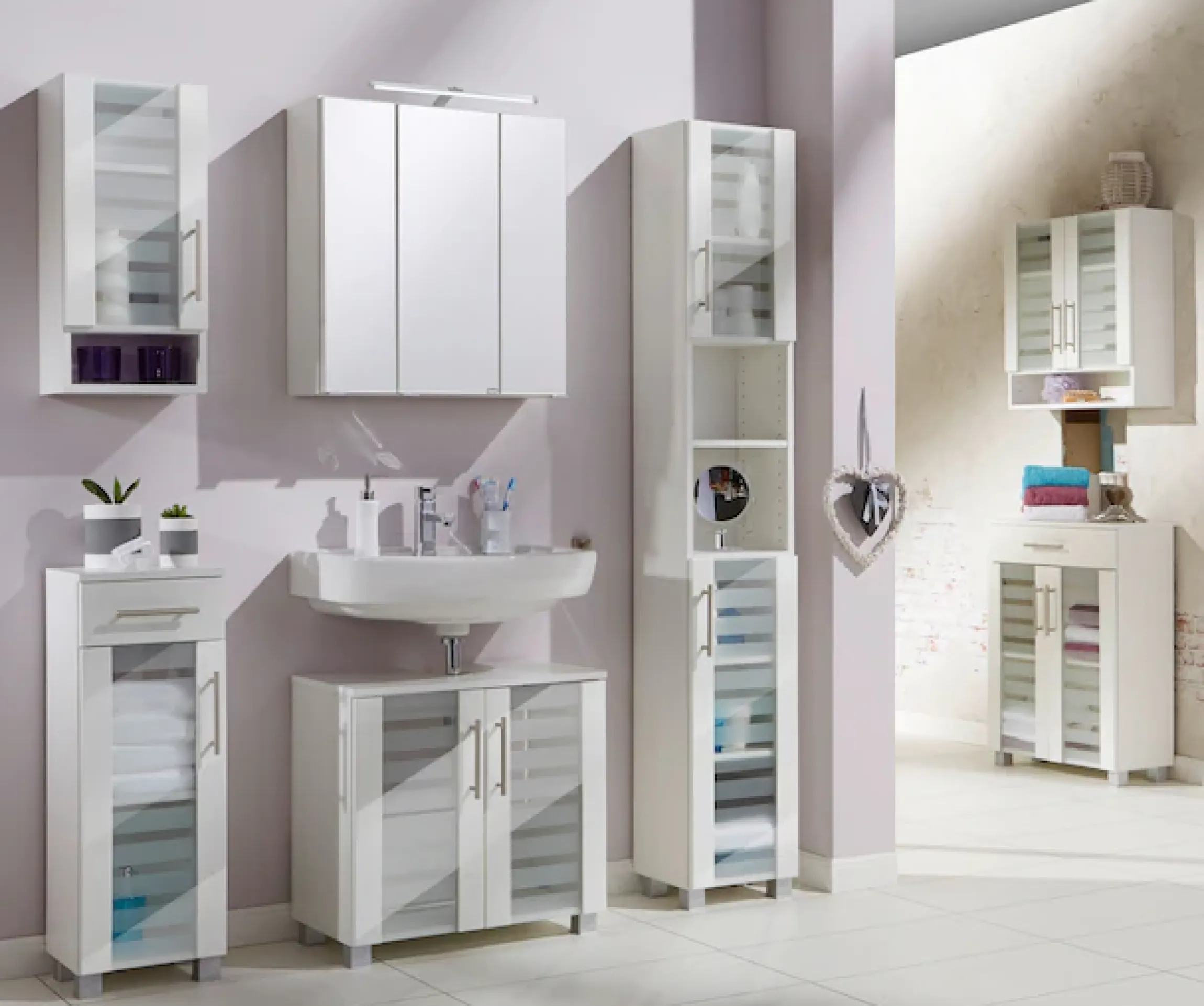 welltime Hängeschrank »Jaca« Breite 60 cm, mit MDF Hochglanz-Fronten