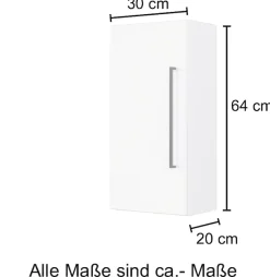 welltime Hängeschrank »Luena« Breite 30 cm, mit verstellbaren Einlegeböden