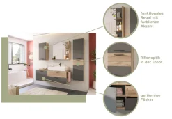 welltime Hängeschrank »Riga, Breite 37cm, 1 Tür (Türanschlag wechselbar), 1 Einlegeböden« Badmöbel, Badschrank, Schrank, Wandschrank, Bad, Badezimmer