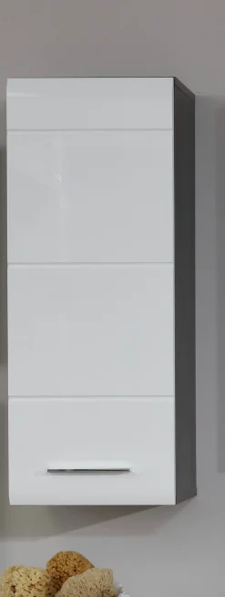 welltime Hängeschrank »Sovana« Badezimmerschrank mit 2 Fächern in Weiß - (B/T/H) 30/24/77 cm