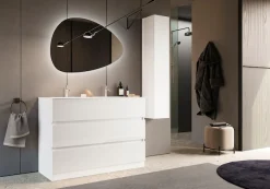 welltime Hängeschrank »Start, 1 Tür, Höhe 138 cm,« Breite 26 cm, Bad, Flur in Weiß Hochglanz Lack