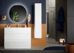 welltime Hängeschrank »Start, 1 Tür, Höhe 138 cm,« Breite 26 cm, Bad, Flur in Weiß Hochglanz Lack