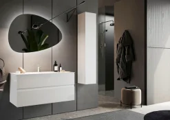 welltime Hängeschrank »Start, 1 Tür, Höhe 138 cm,« Breite 26 cm, Bad, Flur in Weiß Hochglanz Lack