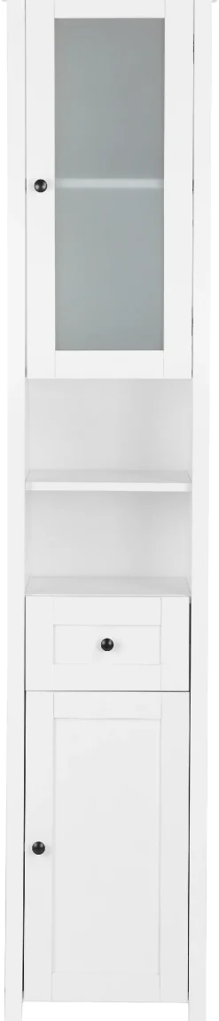 welltime Hochschrank »Aalborg Schrank Badezimmerschrank Badschrank« Badmöbel im Landhaus-Stil, Breite 40 cm