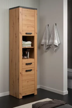 welltime Hochschrank »Ambres« 1 Stk. tlg. Hochschrank mit Soft-Close Funktion - (B/T/H) 53/35/196 cm