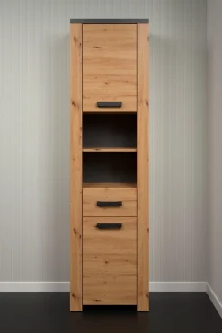 welltime Hochschrank »Ambres« 1 Stk. tlg. Hochschrank mit Soft-Close Funktion - (B/T/H) 53/35/196 cm
