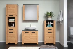 welltime Hochschrank »Ambres« 1 Stk. tlg. Hochschrank mit Soft-Close Funktion - (B/T/H) 53/35/196 cm
