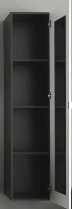 welltime Hochschrank »Bardolino« Badschrank mit innen verspiegelter Tür in Weiß Hochglanz