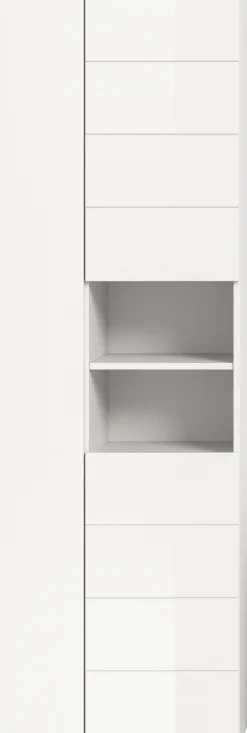 welltime Hochschrank »BIEL, 190 cm, 3 Türen, 2 offene Fächer« 1 Stk. tlg. Türanschlag wechselbar, modernes Design, Badschrank, Unterschrank, Bad