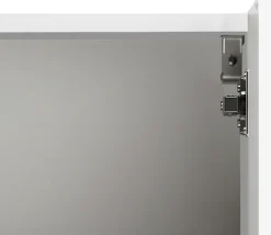 welltime Hochschrank »CABO, gedämpfte Scharniere« matt weiß, griffloses Design, reversibel