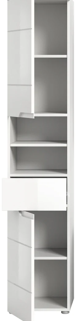 welltime Hochschrank »CAPRI, Höhe 193 cm, 2 Türen mit Soft-Close-Funktion, 1 Schubkasten« Mehrzweckschrank, Universalschrank, Badschrank, Badhochschrank