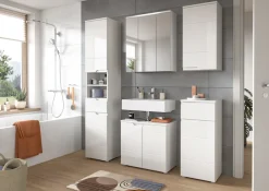 welltime Hochschrank »CAPRI, Höhe 193 cm, 2 Türen mit Soft-Close-Funktion, 1 Schubkasten« Mehrzweckschrank, Universalschrank, Badschrank, Badhochschrank