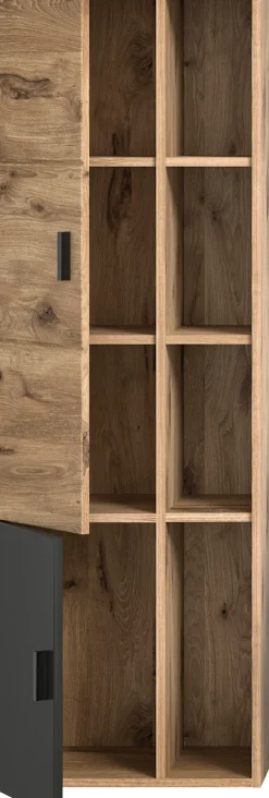 welltime Hochschrank »Dolo, Breite 48 cm, 2 Türen, 4 offene Fächer, 5 variable Einlegeböden« 1 Stk. tlg. Badmöbel, Hängeschrank, Badschrank, Schrank,Bad, Midischrank