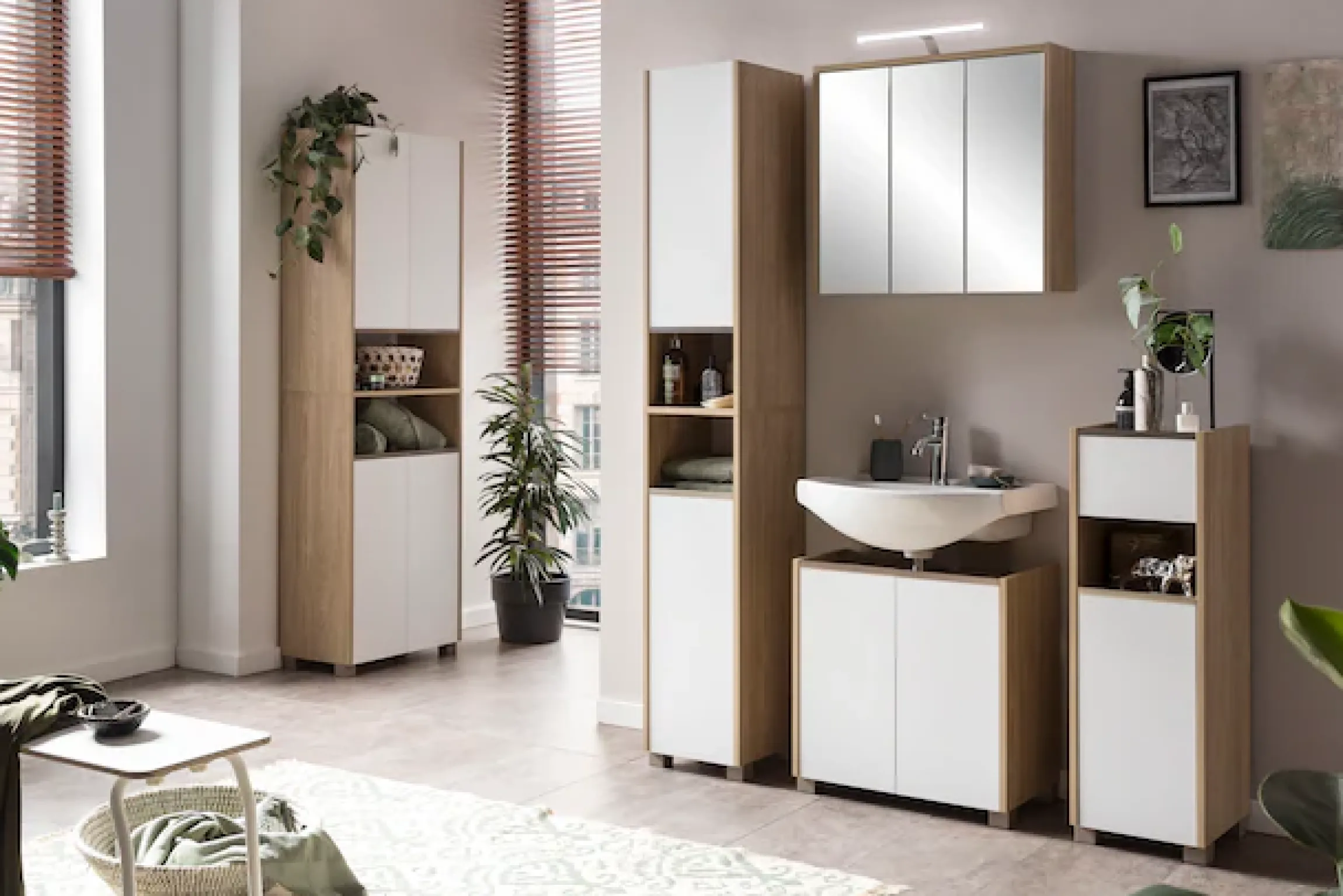 welltime Hochschrank »Juba, Hochschrank, Made in Germany, B: 30 cm« Solide Verarbeitung - Dieses Produkt ist in Deutschland gefertigt