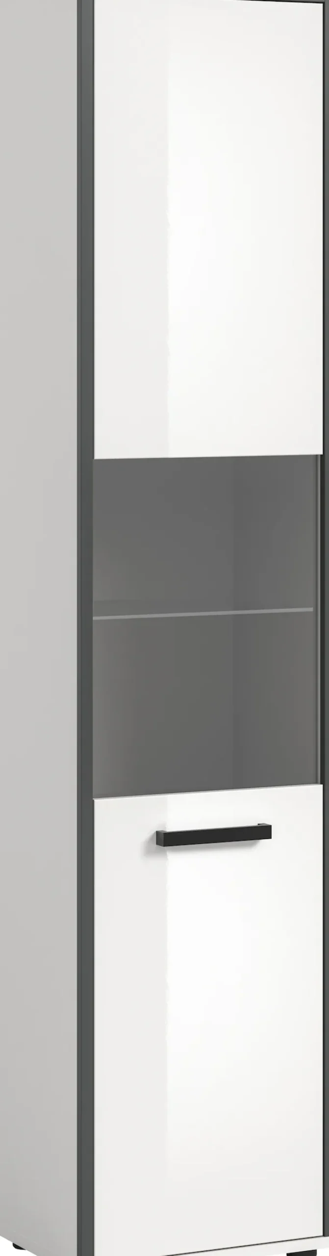 welltime Hochschrank »KAJO, hochglanz Front, Glastür, 1 Glas Einlegeboden, 6 Fächer« 1 Stk. tlg. Badschrank, Hochschrank, Bad, Badezimmer