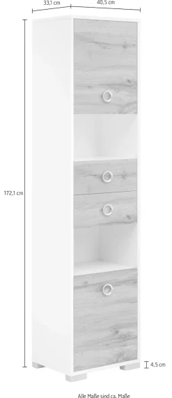 welltime Hochschrank »Kimi, Breite 40,5 cm« 1 Stk. tlg. Solide Verarbeitung - Dieses Produkt ist in Deutschland gefertigt