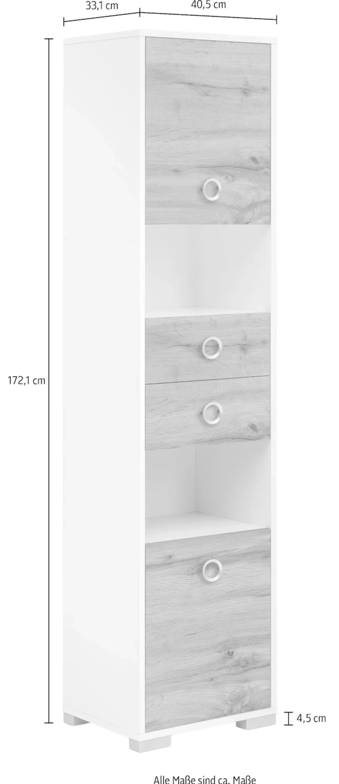 welltime Hochschrank »Kimi, Breite 40,5 cm« 1 Stk. tlg. Solide Verarbeitung - Dieses Produkt ist in Deutschland gefertigt