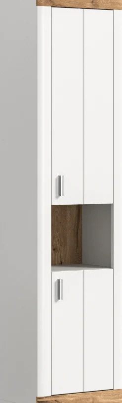 welltime Hochschrank »Landsby, Breite 45cm, 2 Türen (Türanschlag wechselbar), 2 Einlegeböden« 1 Stk. tlg. Hängeschrank, Wandschrank, Badmöbel, Badschrank, Schrank,Bad,