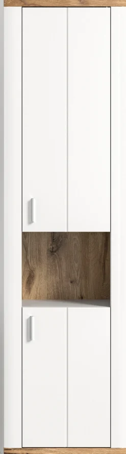 welltime Hochschrank »Landsby, Breite 45cm, 2 Türen (Türanschlag wechselbar), 2 Einlegeböden« 1 Stk. tlg. Hängeschrank, Wandschrank, Badmöbel, Badschrank, Schrank,Bad,