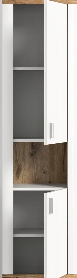 welltime Hochschrank »Landsby, Breite 45cm, 2 Türen (Türanschlag wechselbar), 2 Einlegeböden« 1 Stk. tlg. Hängeschrank, Wandschrank, Badmöbel, Badschrank, Schrank,Bad,