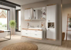 welltime Hochschrank »Landsby, Breite 45cm, 2 Türen (Türanschlag wechselbar), 2 Einlegeböden« 1 Stk. tlg. Hängeschrank, Wandschrank, Badmöbel, Badschrank, Schrank,Bad,