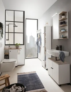 welltime Hochschrank »Lugo, Hochschrank, Made in Germany, B: 45 cm« Solide Verarbeitung - Dieses Produkt ist in Deutschland gefertigt