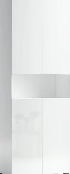 welltime Hochschrank »MISTER, Hochschrank mit 6 geschlossenen und 1 offenen Fach« Made in Italy,Hochglanz lackiert, Höhe 180 cm, mit Soft-Close Funktion