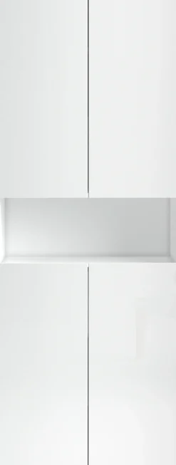 welltime Hochschrank »MISTER, Hochschrank mit 6 geschlossenen und 1 offenen Fach« Made in Italy,Hochglanz lackiert, Höhe 180 cm, mit Soft-Close Funktion