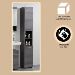 welltime Hochschrank »Royan« Hochschrank mit 2 Türen & 2 Fächern - (B/T/H) 30/31/190 cm